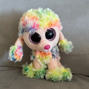2017 Ty Beanie Baby Boos 6” Rainbow Poodle Plush Toy